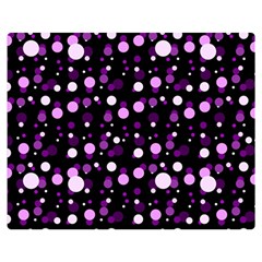 Purple, Pink Bokeh Dots, Asymmetric Polka Dot With Modern Twist Double Sided Flano Blanket (medium)  by Casemiro