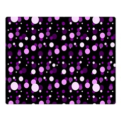 Purple, Pink Bokeh Dots, Asymmetric Polka Dot With Modern Twist Double Sided Flano Blanket (large)  by Casemiro