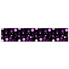 Purple, Pink Bokeh Dots, Asymmetric Polka Dot With Modern Twist Small Flano Scarf by Casemiro