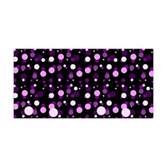 Purple, Pink Bokeh Dots, Asymmetric Polka Dot With Modern Twist Yoga Headband by Casemiro