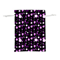 Purple, Pink Bokeh Dots, Asymmetric Polka Dot With Modern Twist Lightweight Drawstring Pouch (s) by Casemiro