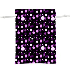 Purple, Pink Bokeh Dots, Asymmetric Polka Dot With Modern Twist  Lightweight Drawstring Pouch (xl) by Casemiro