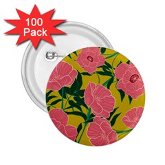 Pink Flower Seamless Pattern 2 25  Buttons (100 Pack)  by Amaryn4rt