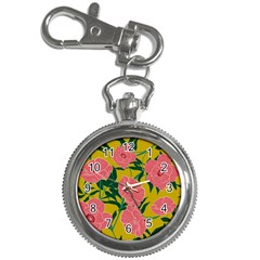 Pink Flower Seamless Pattern Key Chain Watches by Amaryn4rt