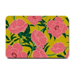 Pink Flower Seamless Pattern Small Doormat  by Amaryn4rt