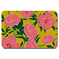 Pink Flower Seamless Pattern Large Doormat  by Amaryn4rt