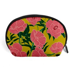 Pink Flower Seamless Pattern Accessory Pouch (large) by Amaryn4rt