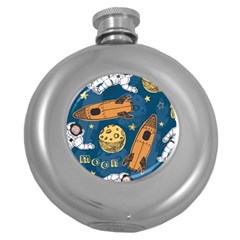 Missile Pattern Round Hip Flask (5 Oz) by Amaryn4rt