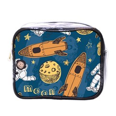 Missile Pattern Mini Toiletries Bag (one Side) by Amaryn4rt