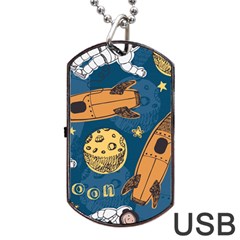 Missile Pattern Dog Tag Usb Flash (two Sides) by Amaryn4rt