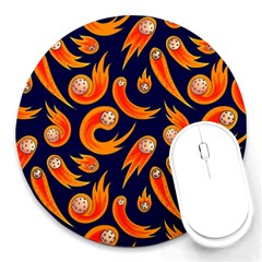 Space Patterns Pattern Round Mousepads by Amaryn4rt