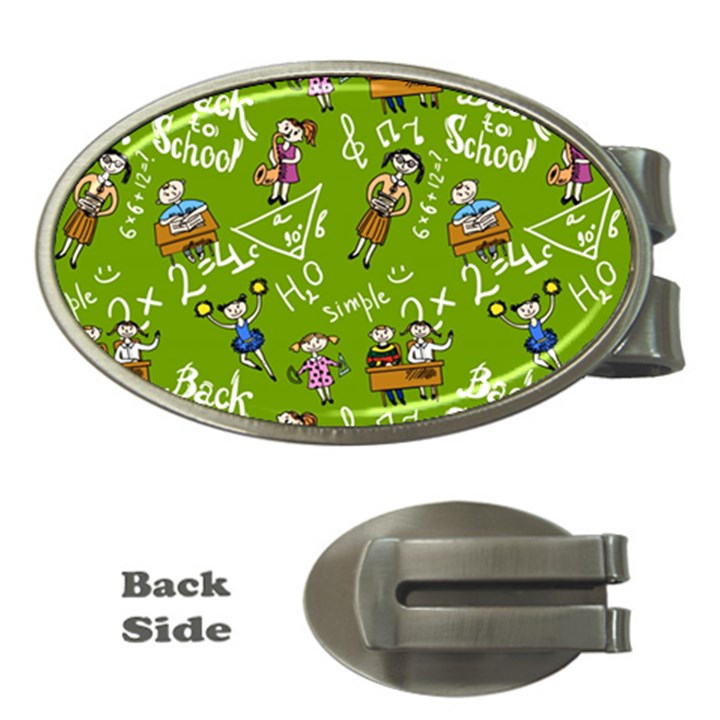 Seamless Pattern With Kids Money Clips (Oval) 