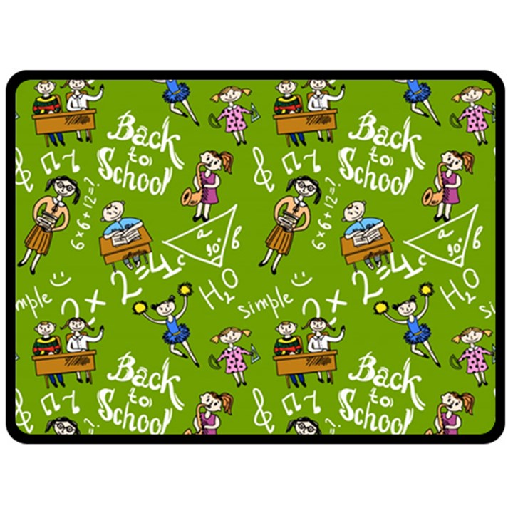 Seamless Pattern With Kids Fleece Blanket (Large) 