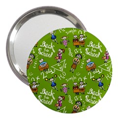 Seamless Pattern With Kids 3  Handbag Mirrors by Amaryn4rt