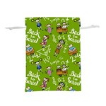 Seamless Pattern With Kids Lightweight Drawstring Pouch (M) Back