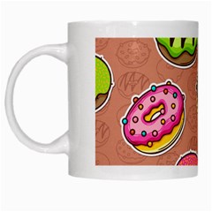 Doughnut Doodle Colorful Seamless Pattern White Mugs by Amaryn4rt