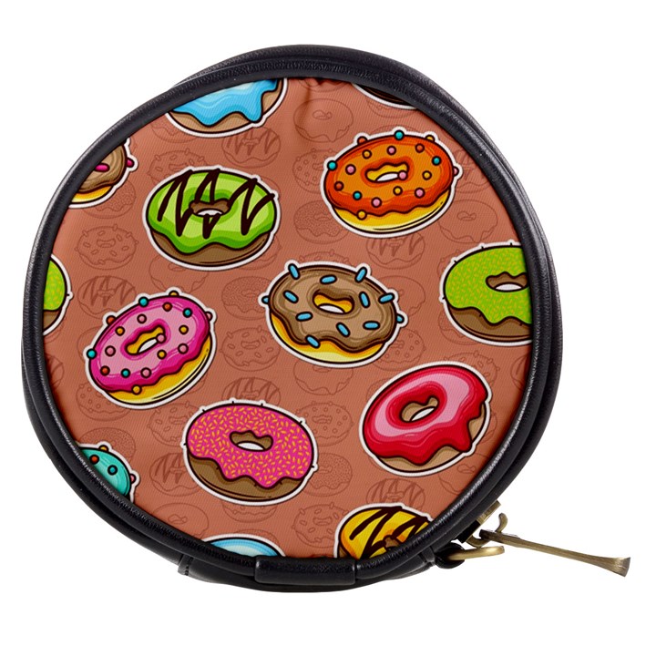 Doughnut Doodle Colorful Seamless Pattern Mini Makeup Bag