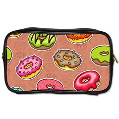 Doughnut Doodle Colorful Seamless Pattern Toiletries Bag (one Side) by Amaryn4rt