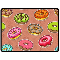 Doughnut Doodle Colorful Seamless Pattern Fleece Blanket (large)  by Amaryn4rt