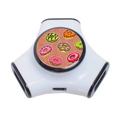 Doughnut Doodle Colorful Seamless Pattern 3-port Usb Hub by Amaryn4rt