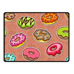 Doughnut Doodle Colorful Seamless Pattern Double Sided Fleece Blanket (small)  by Amaryn4rt