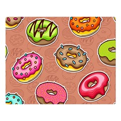 Doughnut Doodle Colorful Seamless Pattern Double Sided Flano Blanket (large)  by Amaryn4rt