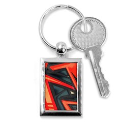 Graffiti Detail Wallpaper Texture Background Key Chain (rectangle) by Amaryn4rt