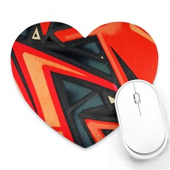 Graffiti Detail Wallpaper Texture Background Heart Mousepads by Amaryn4rt