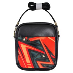 Graffiti Detail Wallpaper Texture Background Girls Sling Bag by Amaryn4rt