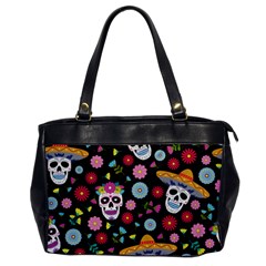 Day Dead Skull With Floral Ornament Flower Seamless Pattern Oversize Office Handbag by Amaryn4rt