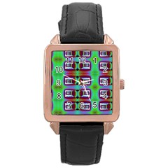 Corridor Nightmare Rose Gold Leather Watch  by ScottFreeArt