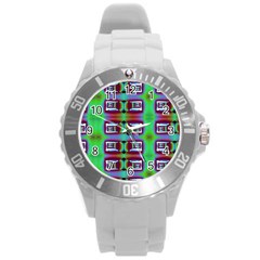 Corridor Nightmare Round Plastic Sport Watch (l) by ScottFreeArt