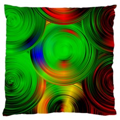 Pebbles In A Rainbow Pond Large Cushion Case (two Sides) by ScottFreeArt