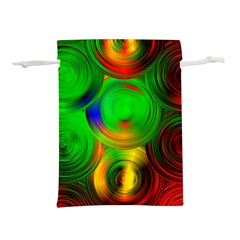 Pebbles In A Rainbow Pond Lightweight Drawstring Pouch (l) by ScottFreeArt