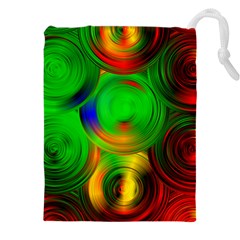 Pebbles In A Rainbow Pond Drawstring Pouch (5xl) by ScottFreeArt