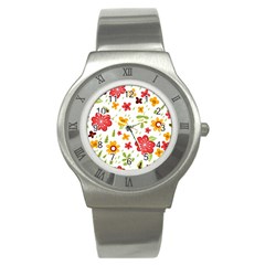 Flower Pattern  Stainless Steel Watch by alllovelyideas