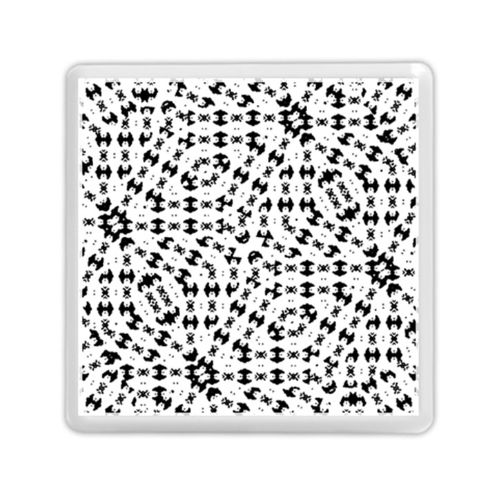 Black And White Ethnic Print Memory Card Reader (Square)