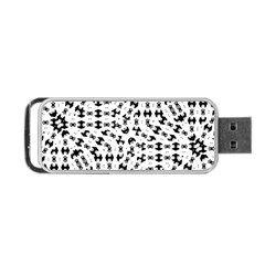 Black And White Ethnic Print Portable Usb Flash (two Sides) by dflcprintsclothing