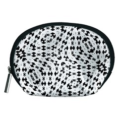 Black And White Ethnic Print Accessory Pouch (medium) by dflcprintsclothing