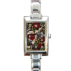 Seamless Vector Pattern Rectangle Italian Charm Watch by Amaryn4rt