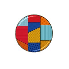 Dotted Colors Background Pop Art Style Vector Hat Clip Ball Marker by Amaryn4rt