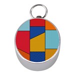 Dotted Colors Background Pop Art Style Vector Mini Silver Compasses Front