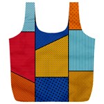 Dotted Colors Background Pop Art Style Vector Full Print Recycle Bag (XXL) Back