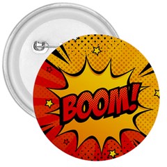 Explosion Boom Pop Art Style 3  Buttons by Amaryn4rt