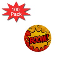 Explosion Boom Pop Art Style 1  Mini Buttons (100 Pack)  by Amaryn4rt