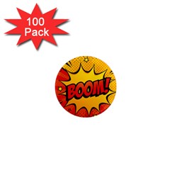 Explosion Boom Pop Art Style 1  Mini Magnets (100 Pack)  by Amaryn4rt