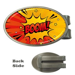 Explosion Boom Pop Art Style Money Clips (oval)  by Amaryn4rt