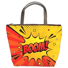 Explosion Boom Pop Art Style Bucket Bag by Amaryn4rt