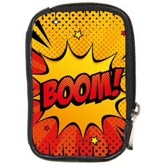 Explosion Boom Pop Art Style Compact Camera Leather Case by Amaryn4rt