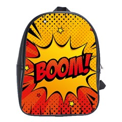 Explosion Boom Pop Art Style School Bag (large) by Amaryn4rt